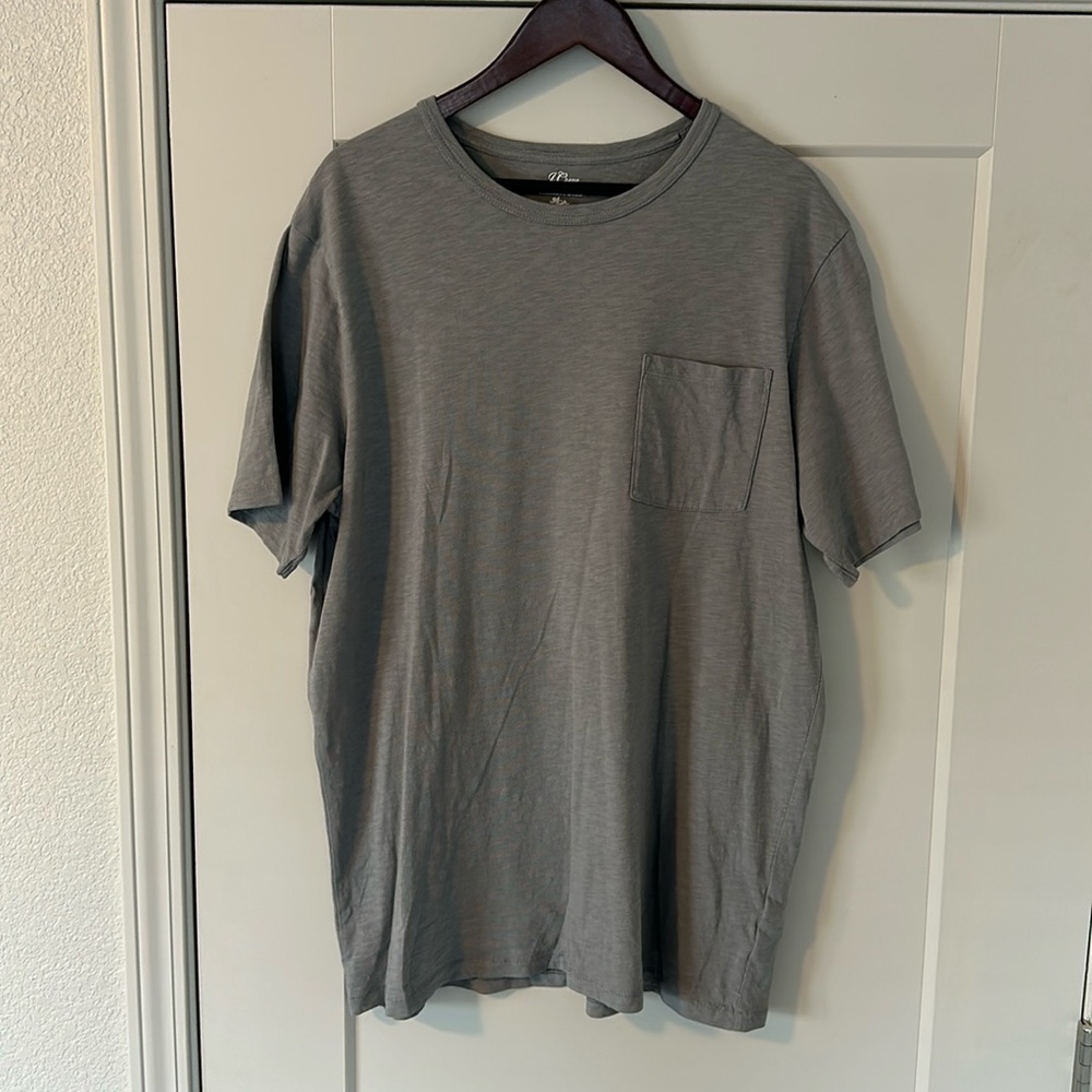 J Crew Garment Dyed Pocket T Shirt